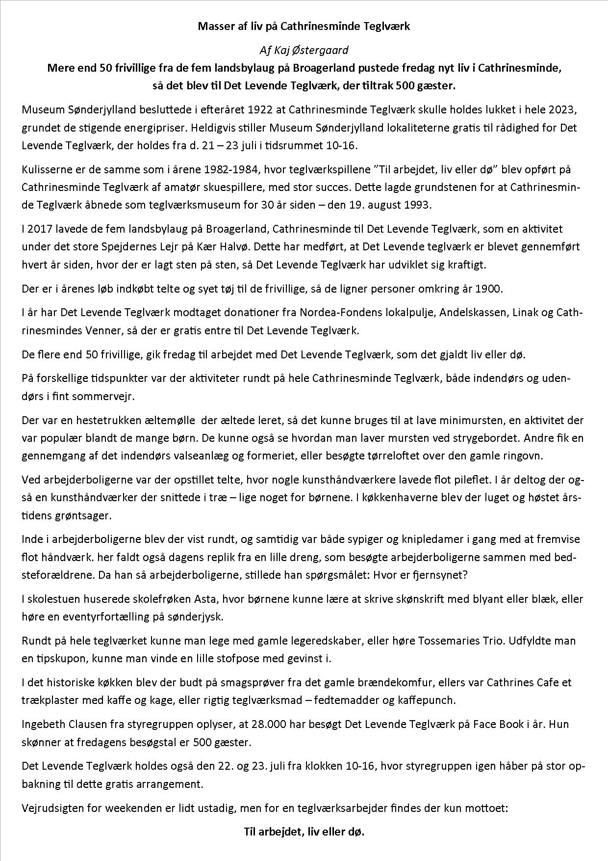Artikel fra Kaj Østergaard Broager dk