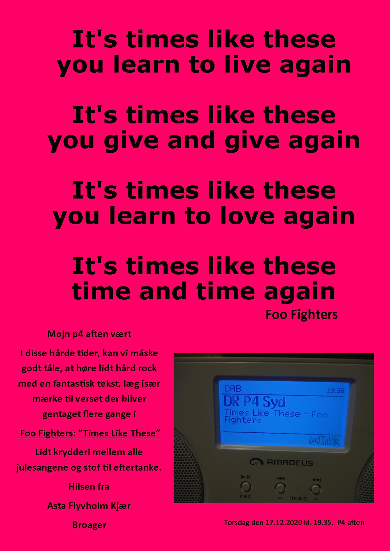 Times Like These vers