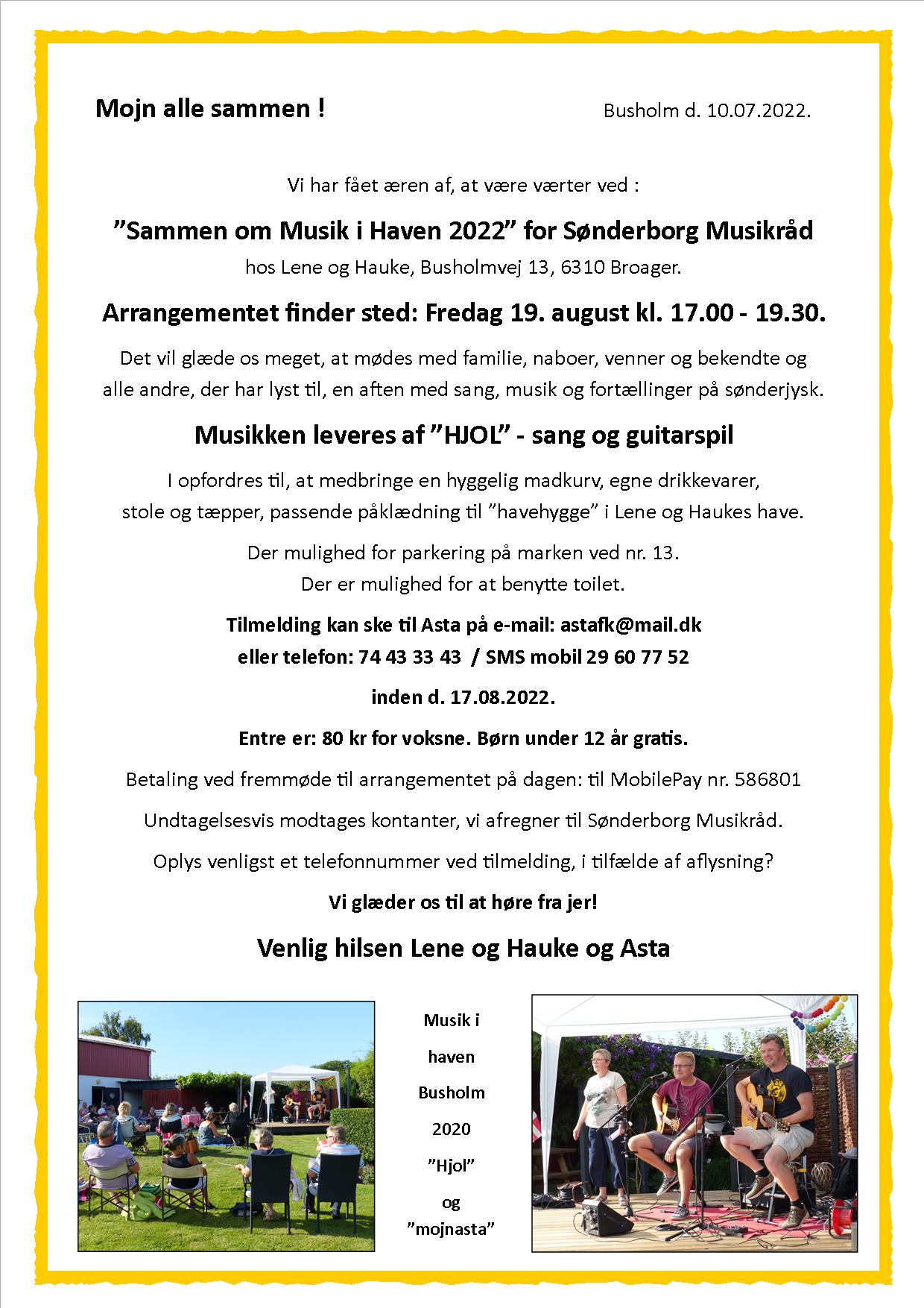 Musik i haven Asta invitation 3