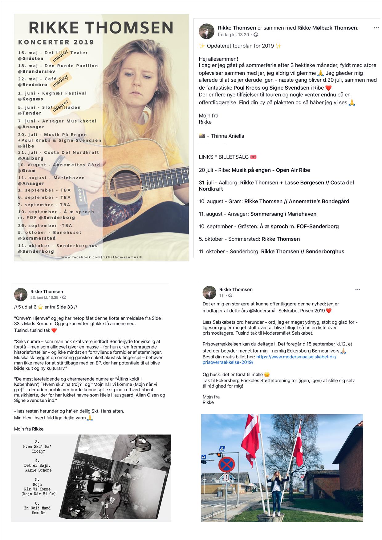 Rikke Facebook opslag