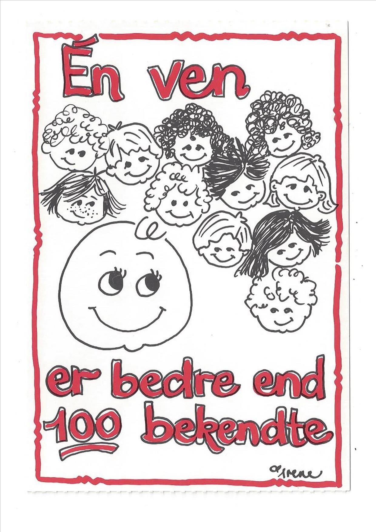 En ven - kort til mojnasta og FB