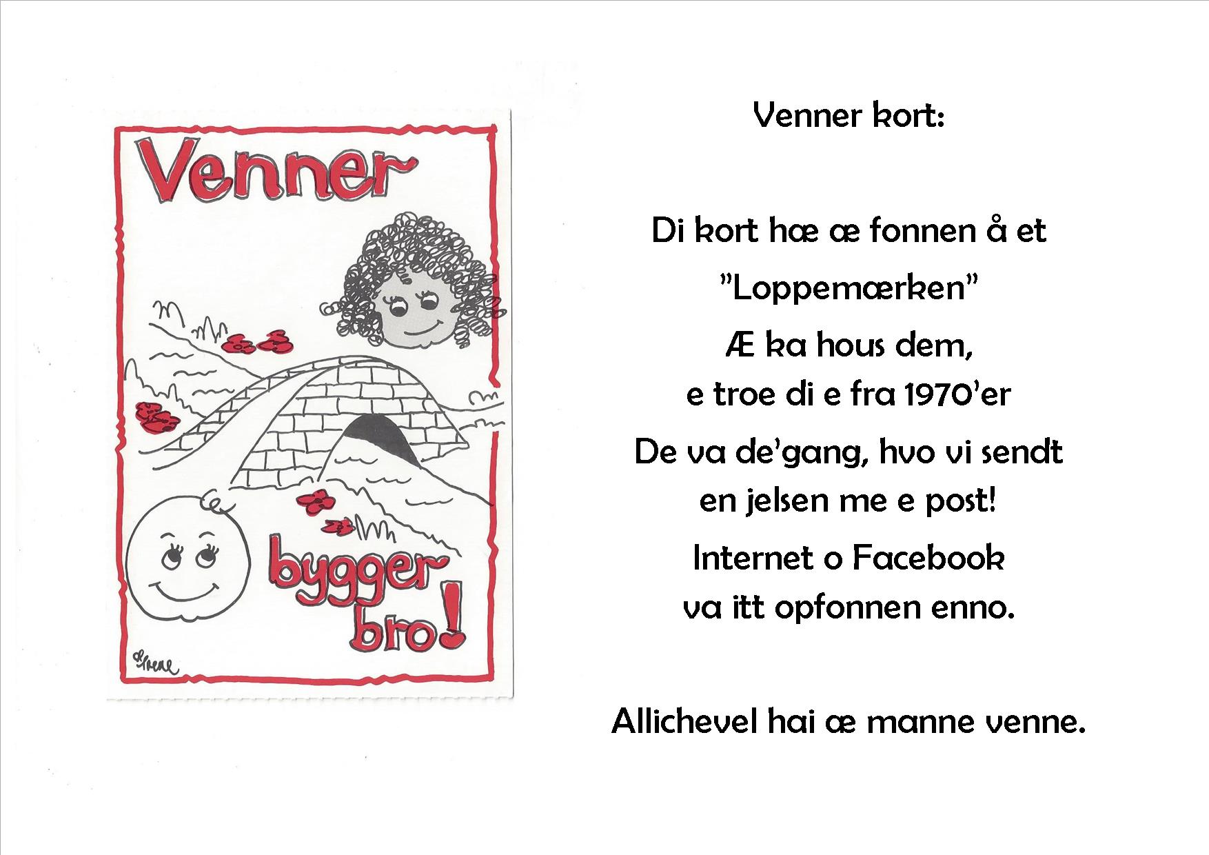 Venner kort til mojnasta 1